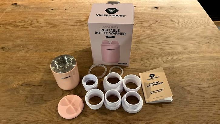 Vulpes Goods Portable Flessenwarmer - ZGAN, Kinderen en Baby's, Babyvoeding en Toebehoren, Zo goed als nieuw, Flessen- of potjesverwarmer