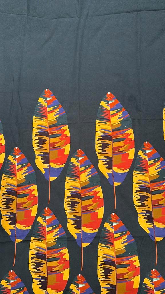 Big feathers tricot paneel voor en achterkant, Hobby en Vrije tijd, Stoffen en Lappen, Nieuw, Katoen, 120 cm of meer, 30 tot 200 cm