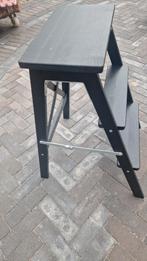 IKEA Bekvam Trapje - Zwart - Opvouwbaar, Doe-het-zelf en Verbouw, Ladders en Trappen, Ophalen, Gebruikt, Trap, Opvouwbaar of Inschuifbaar