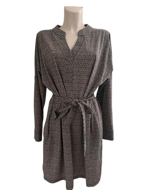 Studio Anneloes jurk 'Heddy Geo' XL, Kleding | Dames, Jurken, Zo goed als nieuw, Maat 46/48 (XL) of groter, Bruin, Ophalen of Verzenden