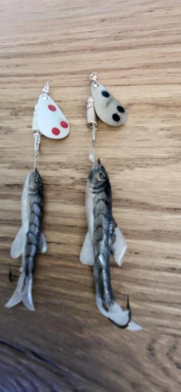 6x vintage tourbillon franse spinners kunstaas beschikbaar voor biedingen