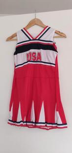 Cheerleader Jurkje Maat 146 + Gouden Pompons, Ophalen of Verzenden, Zo goed als nieuw, 146 t/m 152