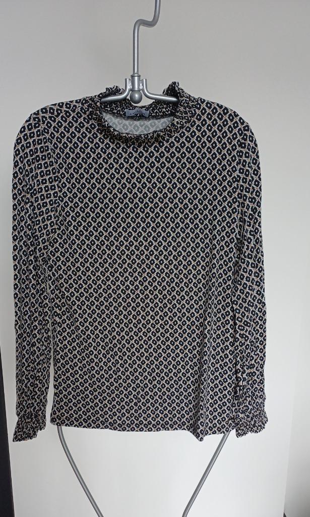 Taifun top in grafische print, Kleding | Dames, Tops, Gedragen, Maat 38/40 (M), Zwart, Lange mouw, Ophalen of Verzenden
