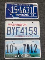 Kentekenplaat set USA 3 nummerborden nummerplaten License VS, Verzamelen, Ophalen of Verzenden, Gebruikt, Auto's