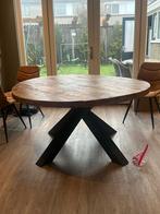 Ronde Mango Houten Eettafel - 150 cm, Huis en Inrichting, Ophalen, 100 tot 150 cm, Zo goed als nieuw, Vier personen