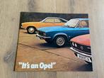 Opel Folder - Engelstalig - “It’s an Opel”, Boeken, Auto's | Folders en Tijdschriften, Ophalen of Verzenden, Opel, Zo goed als nieuw