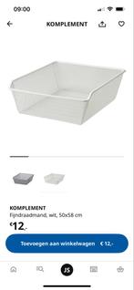 Ikea witte fijndraad Mand Pax 50x58cm + Uittrekrail, Huis en Inrichting, Kasten | Kledingkasten, Ophalen, Nieuw, 50 tot 100 cm