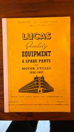 Lucas onderdelen overzicht 1936 - 1957, Motoren, Handleidingen en Instructieboekjes, Overige merken