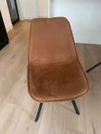 4 nette lederen eetkamerstoelen - Santpoort, Ophalen, Gebruikt, Bruin, Leer
