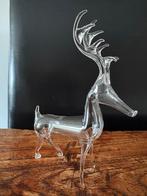 Glas geblazen hert met gewei, Lauscha?, Verzamelen, Beelden en Beeldjes, Ophalen of Verzenden, Zo goed als nieuw, Dier