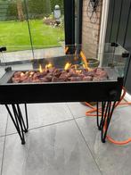 Te koop een mooie tafel of voet buiten verwarming met hoes, Tuin en Terras, Terrasverwarmers, Ophalen, Gebruikt, Gas, Vloer