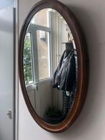 Oeroude antieke ovale houten spiegel., Ophalen, Minder dan 50 cm, Gebruikt, Minder dan 100 cm