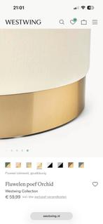 Westwing Poef - Stijlvol en Comfortabel, Huis en Inrichting, Banken | Voetenbanken en Poefen, Minder dan 50 cm, Rond, Ophalen of Verzenden