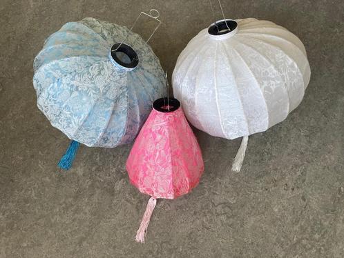 Drie zijden Vietnamese lampionnen, Huis en Inrichting, Woonaccessoires | Overige, Gebruikt, Ophalen of Verzenden