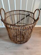 Rieten Bamboe Wasmand / Mand - Bruin - Perfecte Staat, Huis en Inrichting, Woonaccessoires | Schalen en Manden, Gebruikt, Mand