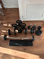 Fitness artikelen. Gewichten - kettlebell - halterbank, Ophalen, Gebruikt