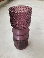 Tafellampje glas, aubergine paars., Huis en Inrichting, Lampen | Tafellampen, Ophalen of Verzenden, Zo goed als nieuw, Glas, Minder dan 50 cm