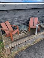 Leuk setje stoelen + tafel, deckchairs, Zo goed als nieuw, Ophalen