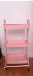 Trolley roltafel roze, Ophalen