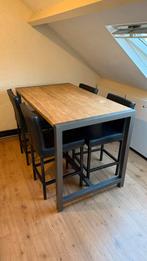 Moderne hoge eettafel met 4 stoelen (Pronto), Huis en Inrichting, Tafels | Eettafels, Ophalen, Gebruikt, 100 tot 150 cm, 50 tot 100 cm