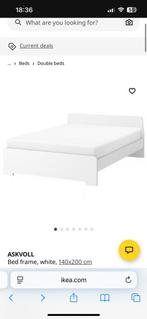 IKEA Bed 140x200 met matras, Huis en Inrichting, Slaapkamer | Bedden, Ophalen, Wit, Tweepersoons, 140 cm