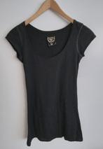 Bershka lang zwart t-shirt met glitter stiksel, maat XS / S, Oosterveldweg 15, 7274 DZ, Verzenden, Zwart, Bershka