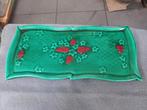 oude groene keramiek serverschaal, Ophalen of Verzenden
