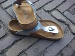 GRATIS VERZENDEN ZILVEREN GIZEH BIRKENSTOCKS MT 39, Slippers, Overige kleuren, Zo goed als nieuw, Verzenden