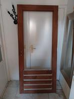 Hardhouten buitendeur nieuw, Ophalen, 80 tot 100 cm, Nieuw, Buitendeur