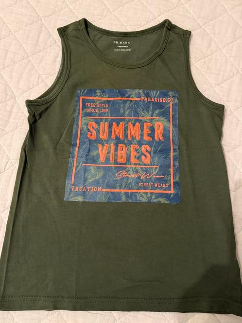 Groene jongens tanktop. Mt.140., Kinderen en Baby's, Kinderkleding | Maat 140, Zo goed als nieuw, Jongen, Shirt of Longsleeve