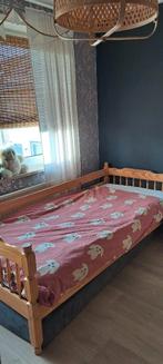 Bed, 90 cm, Eenpersoons, Bruin, 210 cm