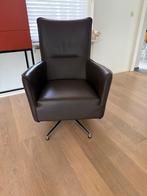 1 leren z.g.a.n. leren fauteuil, Huis en Inrichting, Fauteuils, Ophalen, Minder dan 75 cm, Leer, Zo goed als nieuw