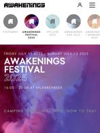 8-personen huisje Awakenings festival, Tickets en Kaartjes, Evenementen en Festivals, Drie personen of meer, Meerdaags