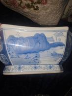 Antieke Chinees blauw-wit schaal, achthoekig, Gebruikt, Binnen, Ophalen of Verzenden, Overige vormen