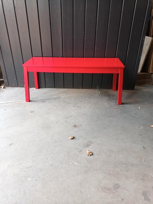 Rode Eetkamerbank Sigurd ikea hout, Tuin en Terras, Tuinbanken, Gebruikt, Hout, Ophalen