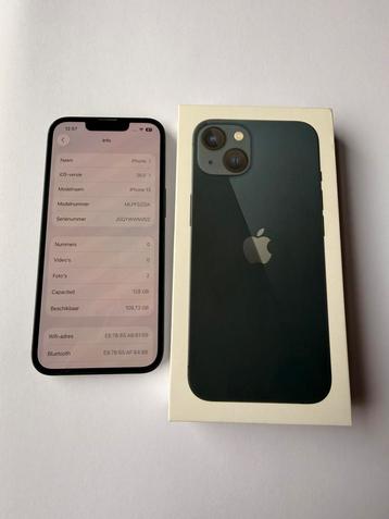 Iphone 13 heel goede staat midnight 128gb krasvrij beschikbaar voor biedingen