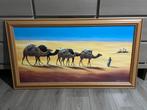Schilderij: Karavaan in de woestijn, Antiek en Kunst, Kunst | Schilderijen | Klassiek, Ophalen