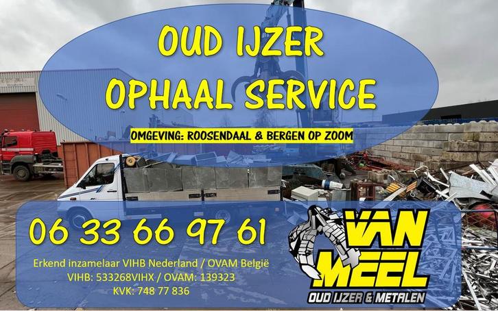 ELKE ZATERDAG OPHAAL RONDE OUD IJZER ROOSENDAAL & OMGEGEVING, Doe-het-zelf en Verbouw, Metalen, Ophalen