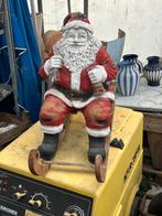 Kerstman op Slee - Tuinbeeld, Ophalen of Verzenden, Gebruikt, Kunststof, Overige typen
