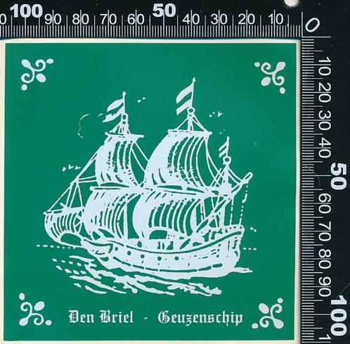 Sticker: Den Briel - Geuzenschip, Verzamelen, Stickers, Zo goed als nieuw, Bedrijf of Vereniging, Ophalen of Verzenden