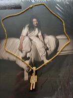 Nieuwe Billie Eilish gouden ketting blohsh, Verzenden, Nieuw, Goud, Met hanger