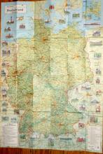 Pla347 plattegrond duitsland -, Boeken, Atlassen en Landkaarten, Gelezen, Duitsland, Ophalen of Verzenden, Landkaart