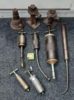 vetspuit, autokrik, werkplaats antiek oldtimer, Antiek en Kunst, Ophalen of Verzenden