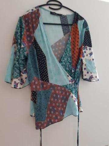 Mooie overslag blouse, Maat 36/S. 