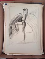 Krijt tekening naakt erotiek jaren 90, Verzenden