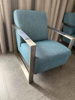 Montèl design fauteuil petrol blauwe kleur – moderne stoel, Ophalen, Zo goed als nieuw, 75 tot 100 cm, 50 tot 75 cm