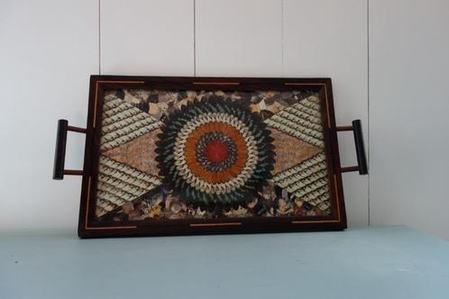 Prachtig jaren 40/50 vintage handgemaakt vlinder dienblad, Antiek en Kunst, Antiek | Overige Antiek, Ophalen of Verzenden