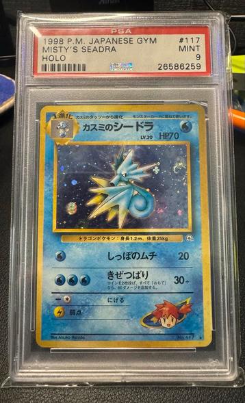 Misty's Seadra 1998 Gym Heroes PSA 9 beschikbaar voor biedingen