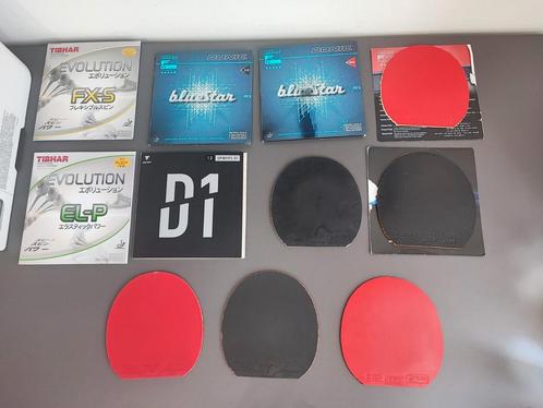 Originele Tafeltennis Rubbers, Sport en Fitness, Tafeltennis, Zo goed als nieuw, Net, Batje(s) of Balletje(s), Wedstrijdformaat