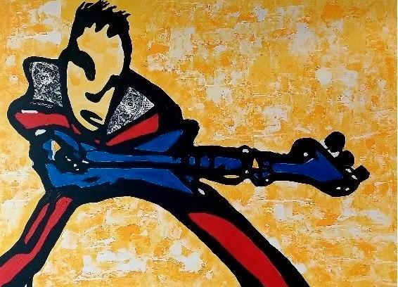 Mét of zonder lijst: groot doek herman brood stijl, Antiek en Kunst, Kunst | Schilderijen | Modern, Verzenden